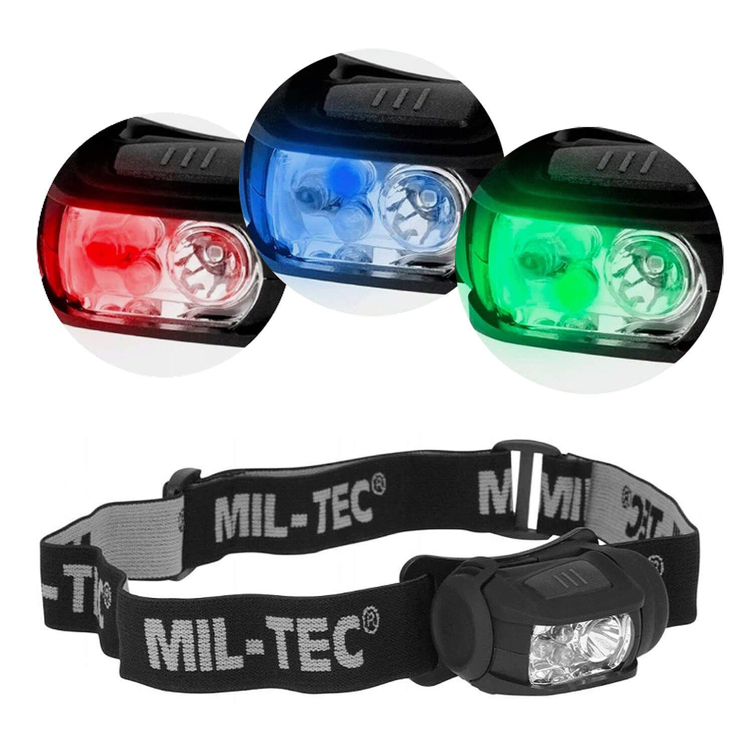 Kopflampe LED 4-farbig