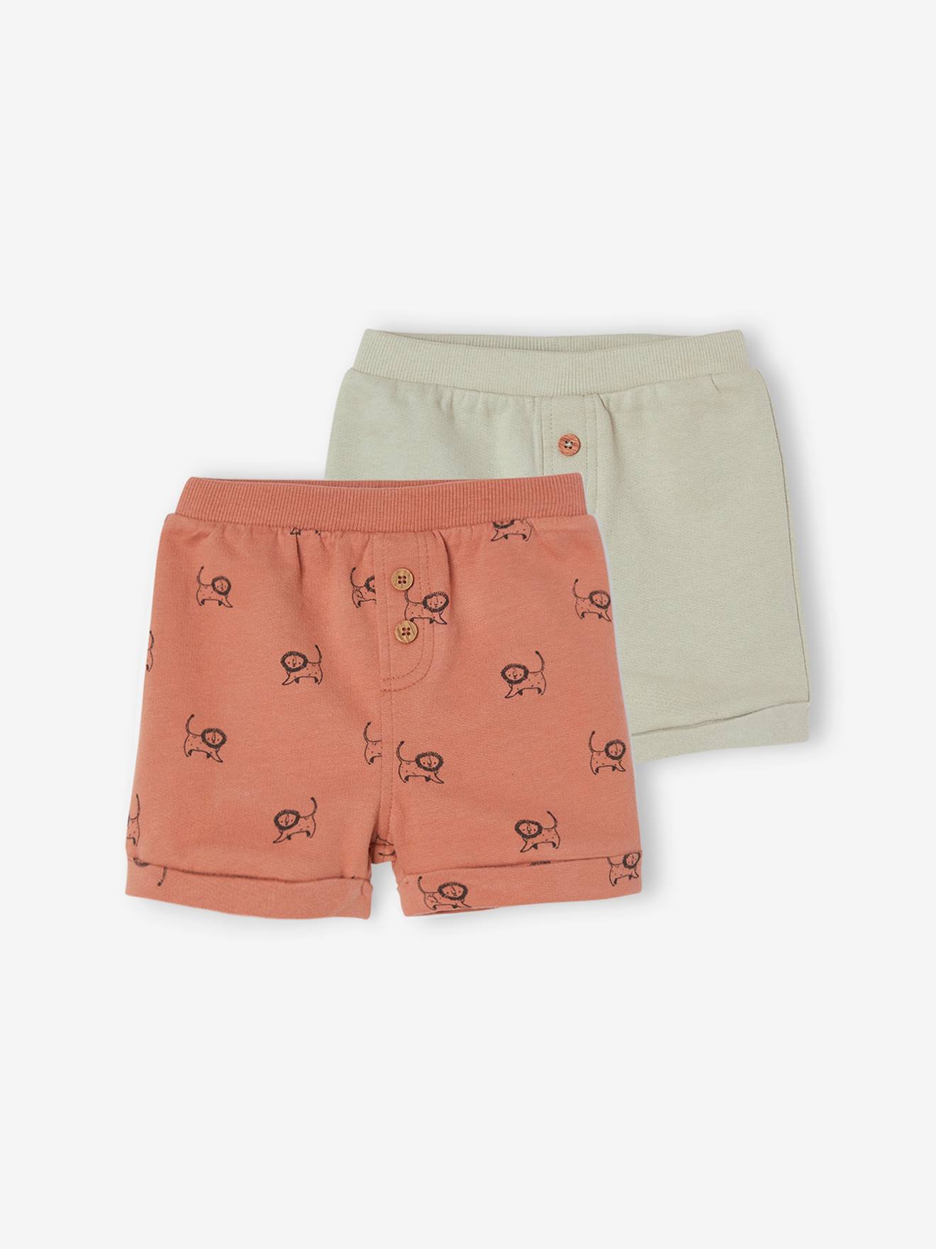 Lot de 2 shorts en molleton bébé bleu roi
