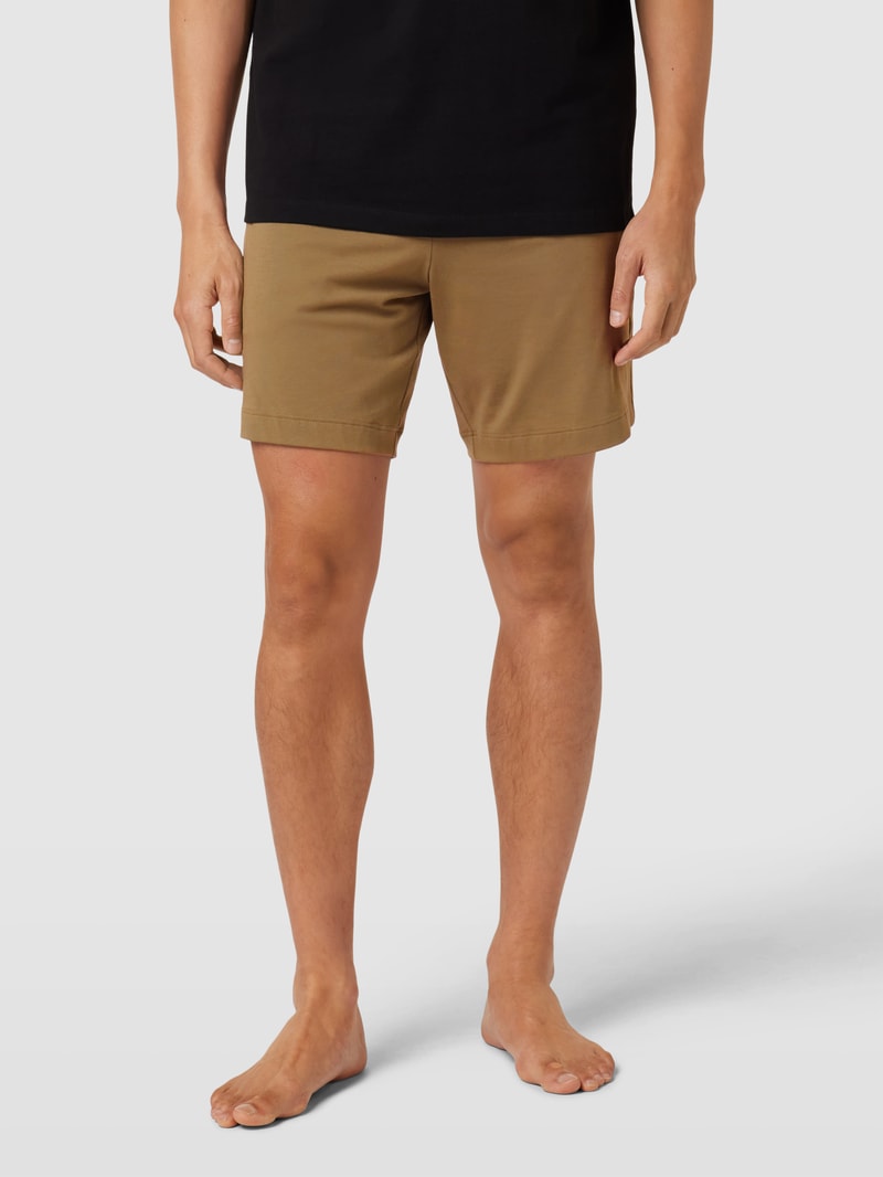 Sweatshorts mit Label-Details in olivgrün