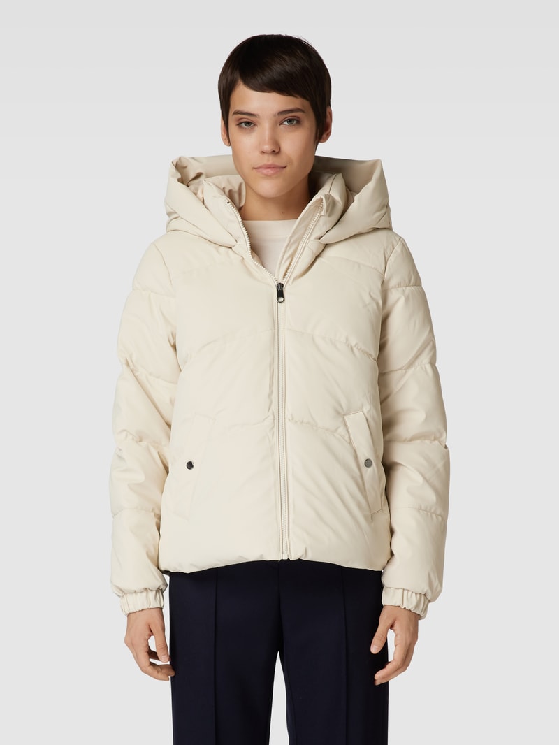 Steppjacke mit Kapuze Modell 'GRETAFIE' in offwhite