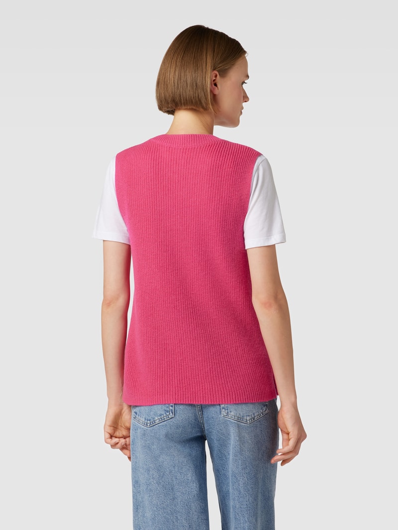 Pullunder mit V-Ausschnitt Modell 'Enie' in pink