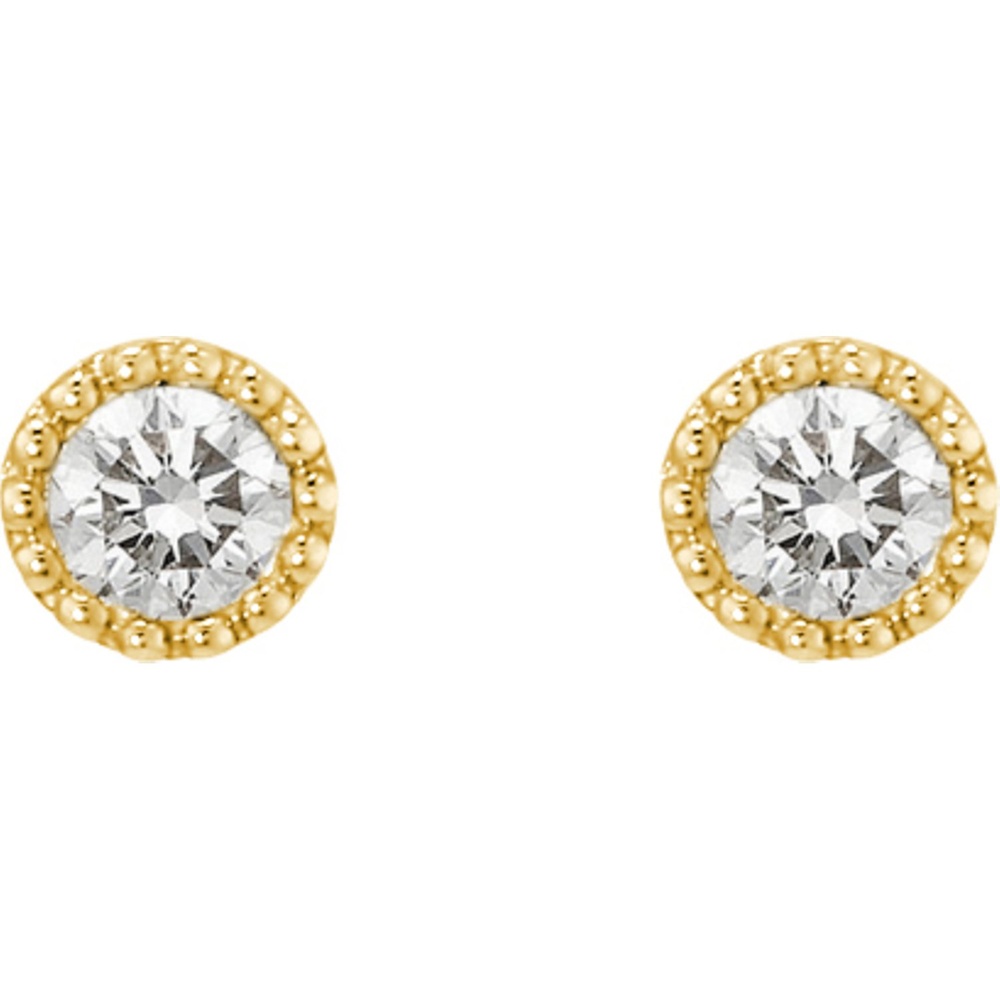 Valeria Boucles d'oreilles à fermoir à poussette 585 Or jaune Boucles d'oreilles