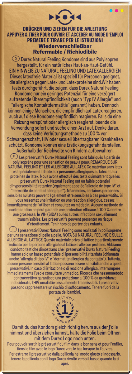 Kondome Natural Feeling, latexfrei, Breite 56mm, 30 St