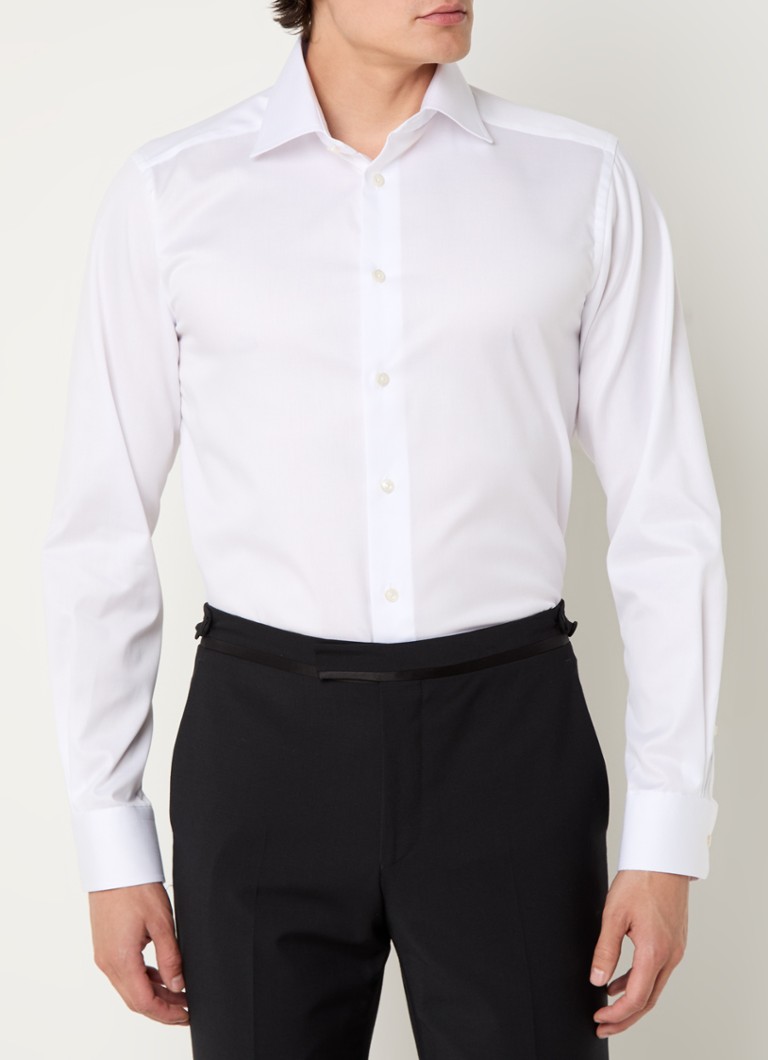 Košile Eton Regular Fit s výstřihem do V