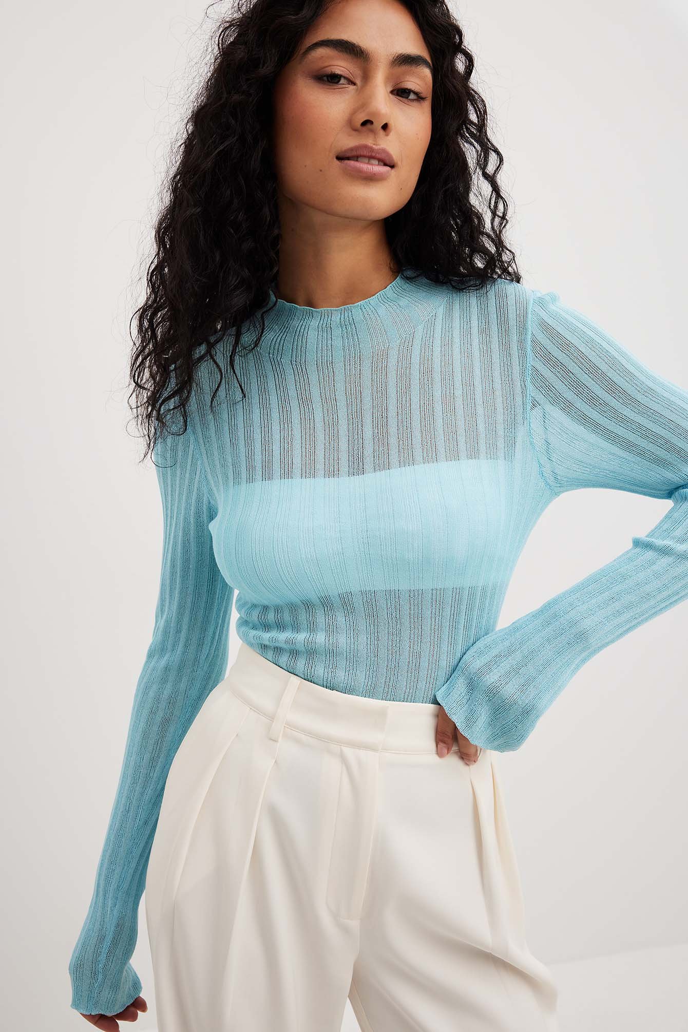 Feingestricktes Langarmshirt