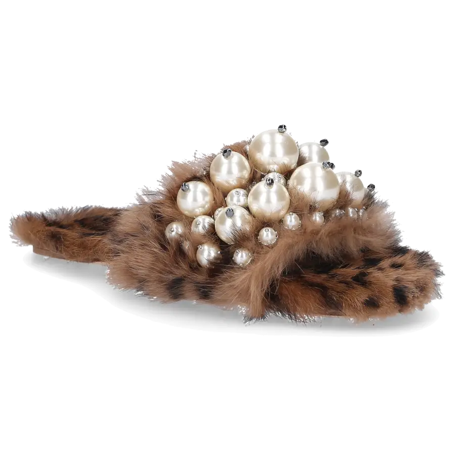 Miu Miu - Schaftsandalen Kaninchenfell - braun
