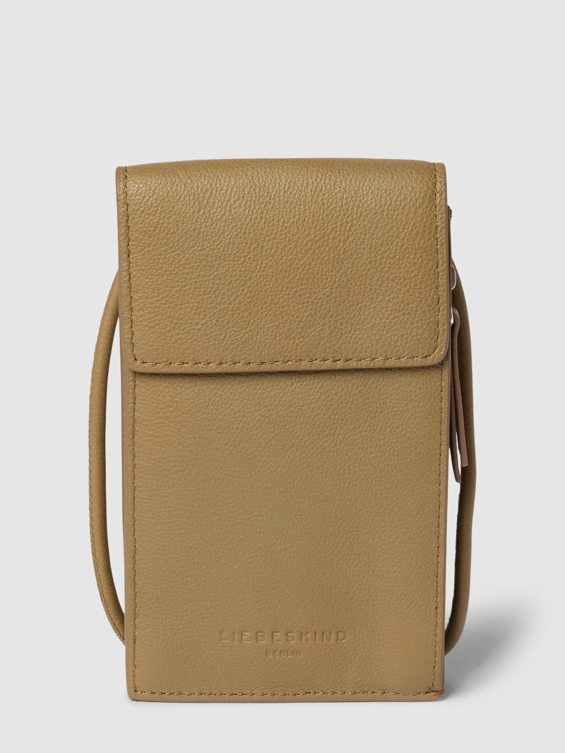 Handytasche aus Leder in schlamm