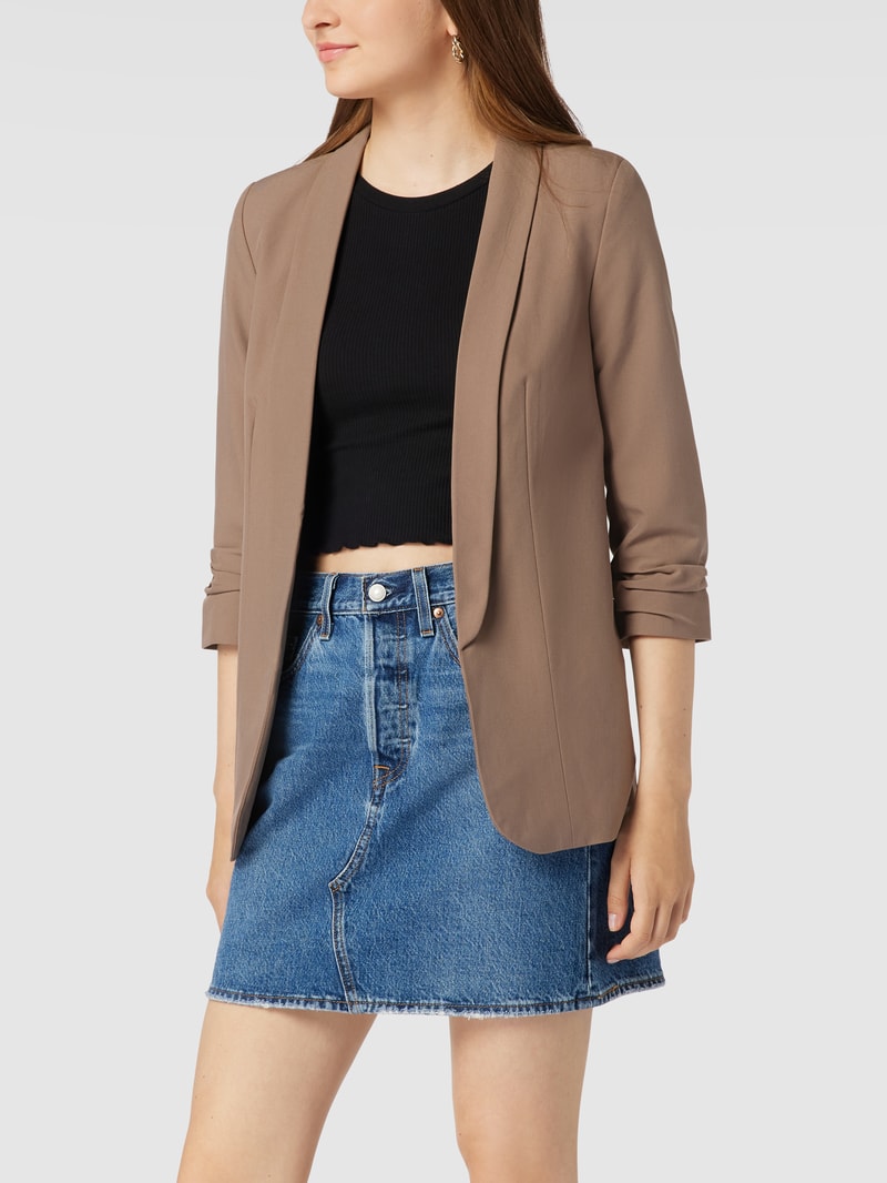 Blazer mit Schalkragen in taupe
