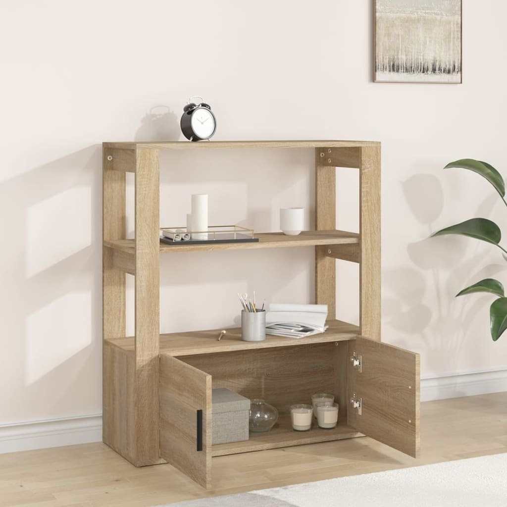vidaXL Sideboard Sideboard Sonoma-Eiche 80x30x90 cm Holzwerkstoff (1 St)