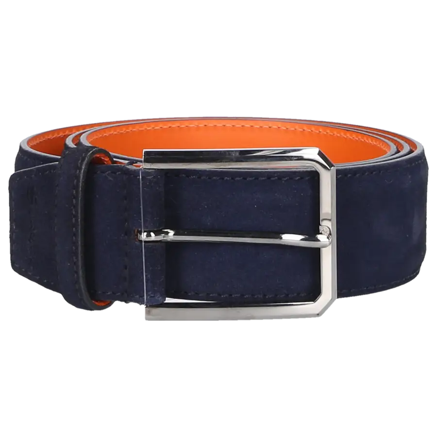 Santoni - Gürtel 35VC00 Velorusleder - blau