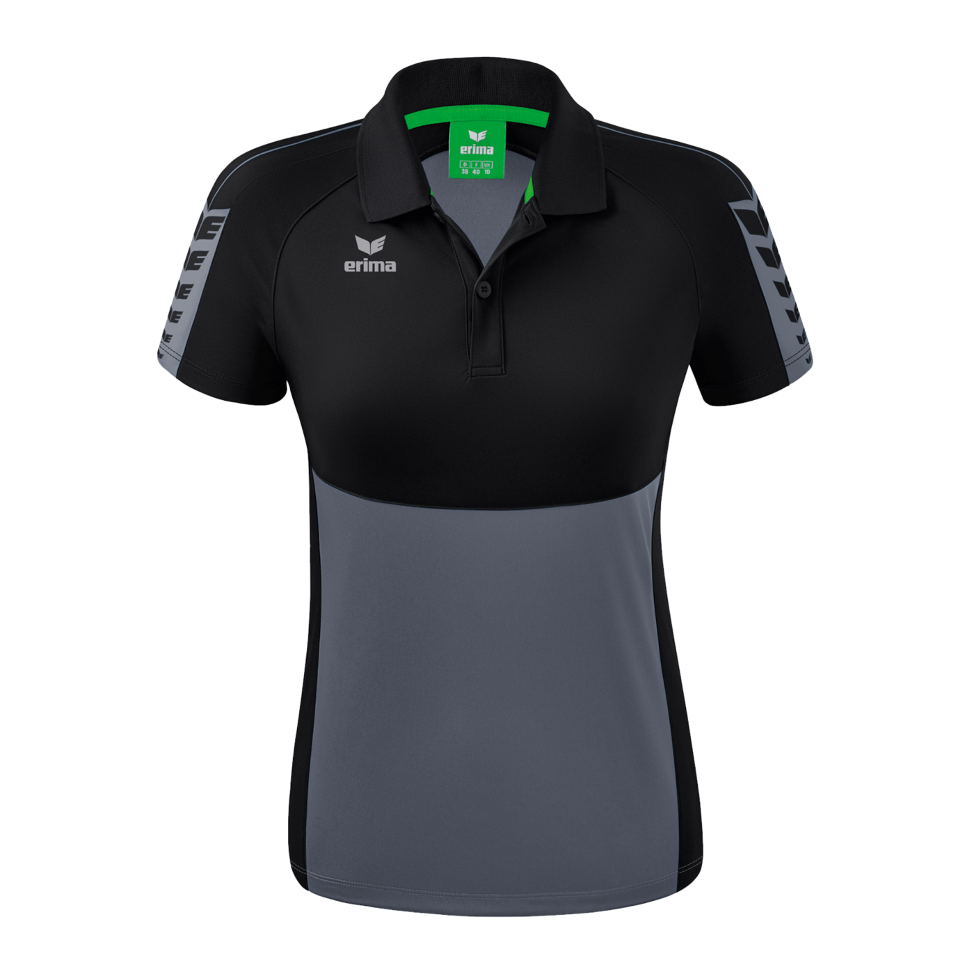 Erima Six Wings Poloshirt Damen Grau Schwarz