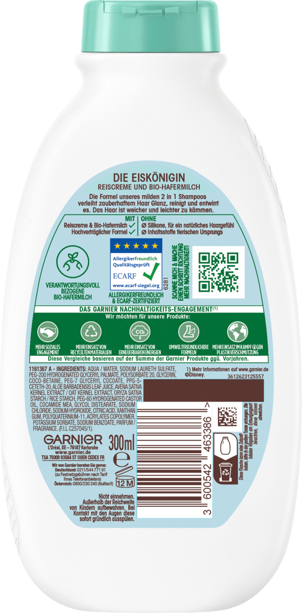 Kinder Shampoo Sanfte Hafermilch 2in1, 300 ml