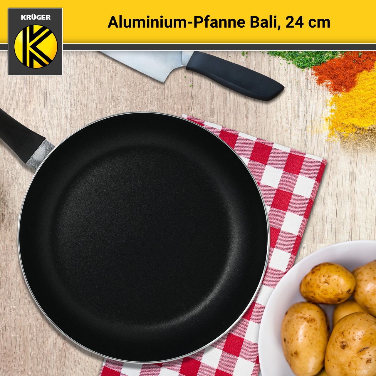 Karl Krüger Aluminium Pfanne Bali, 24 cm