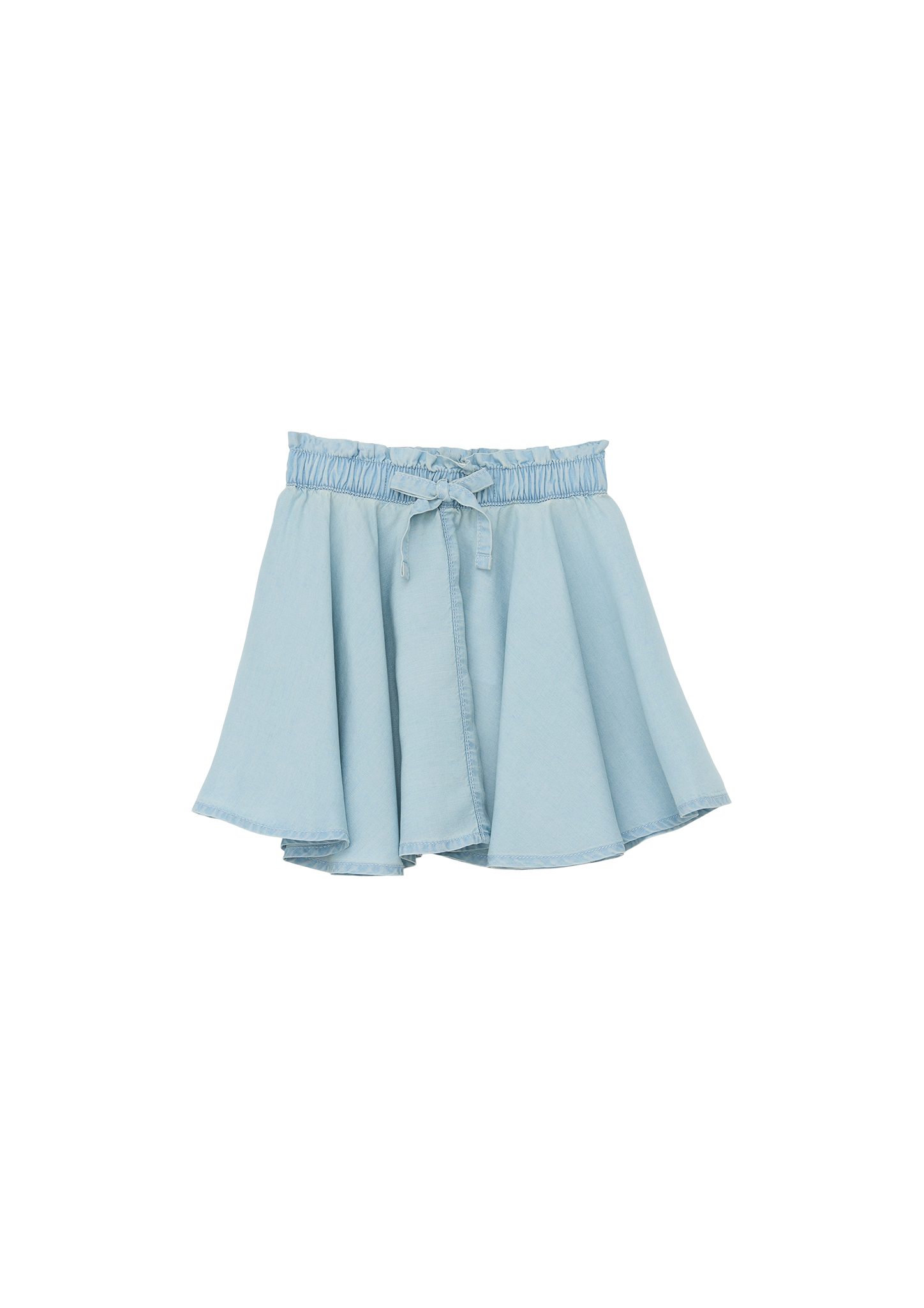 s.Oliver Minirock Rock aus Light Denim angedeuteter Tunnelzug