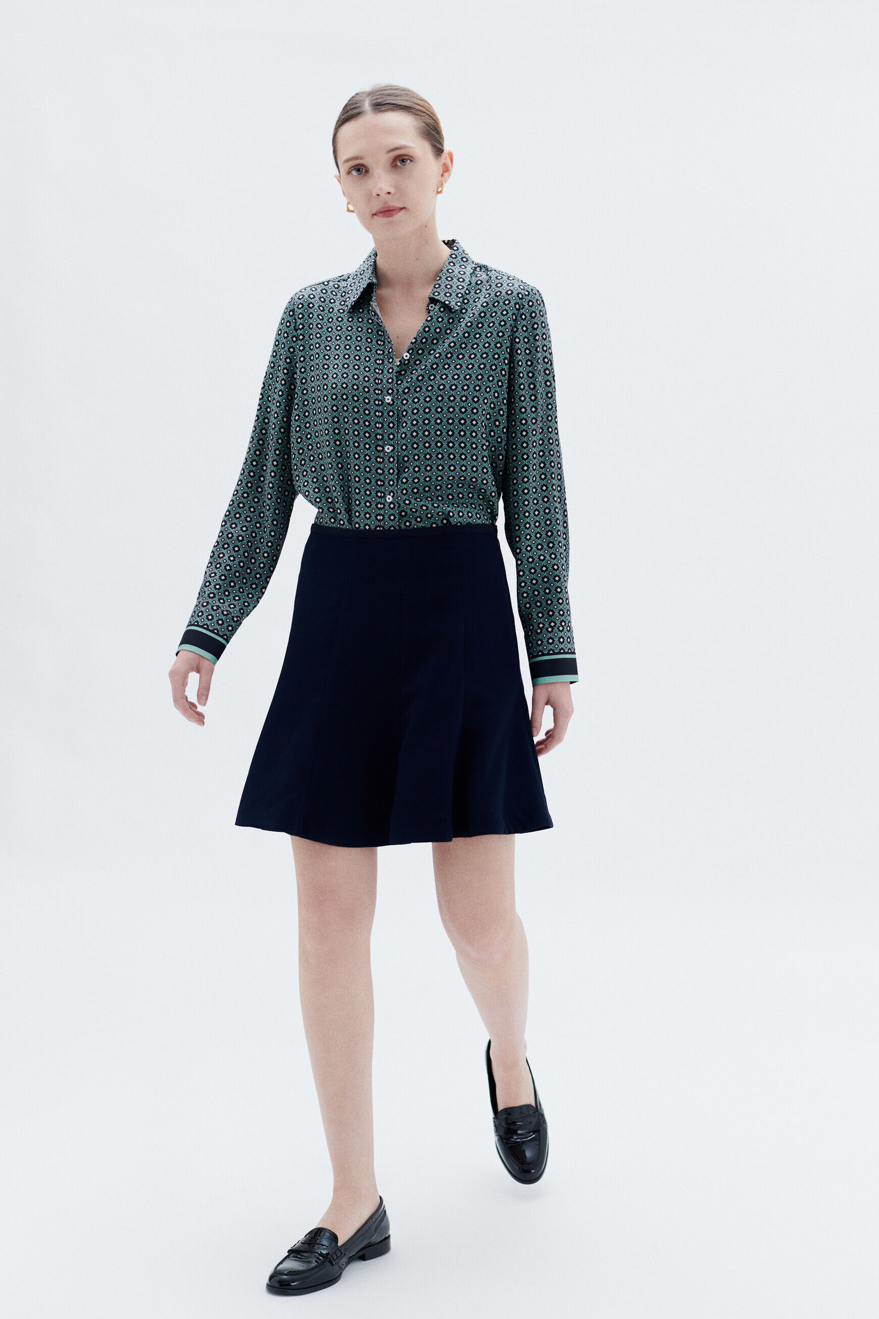 Jupe jannie bleu marine femme