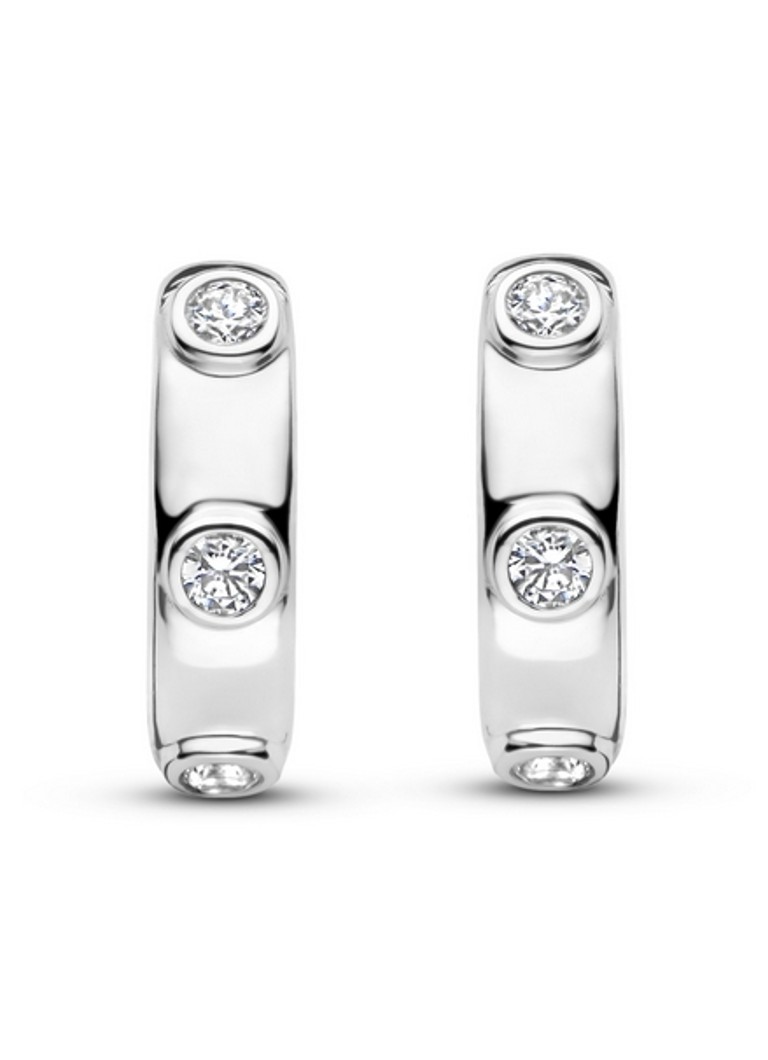 TI SENTO - Milano Silver hoop earrings with zirconia 7953ZI_H