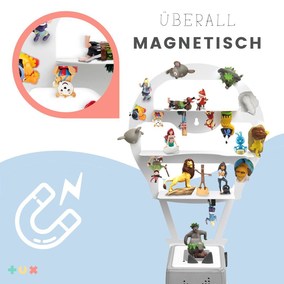 TUX Wandregal TUX-Regal passend für Toniebox für über 52 Tonies 