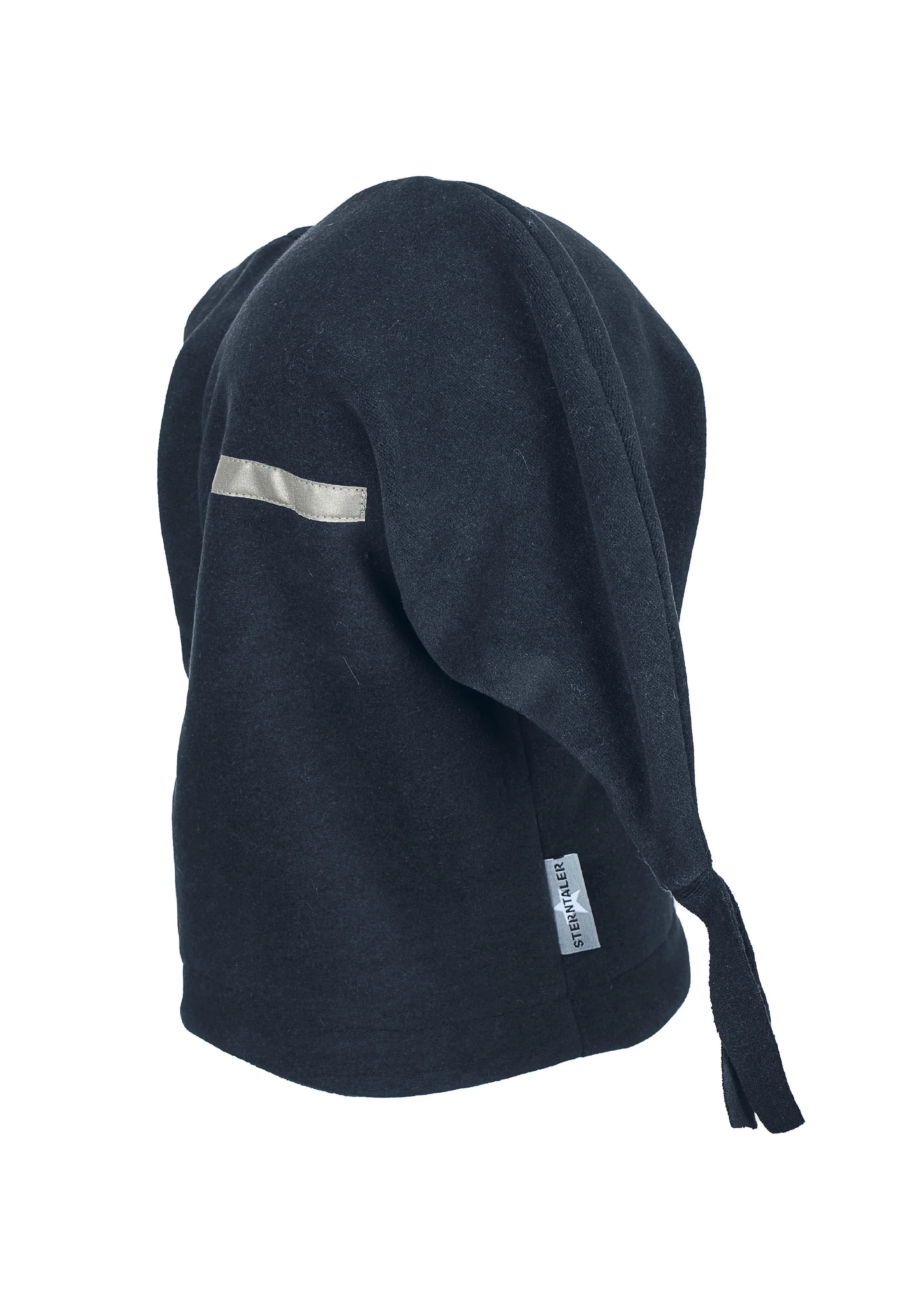 Schalmütze aus Microfleece mit Zipfel und Schirm