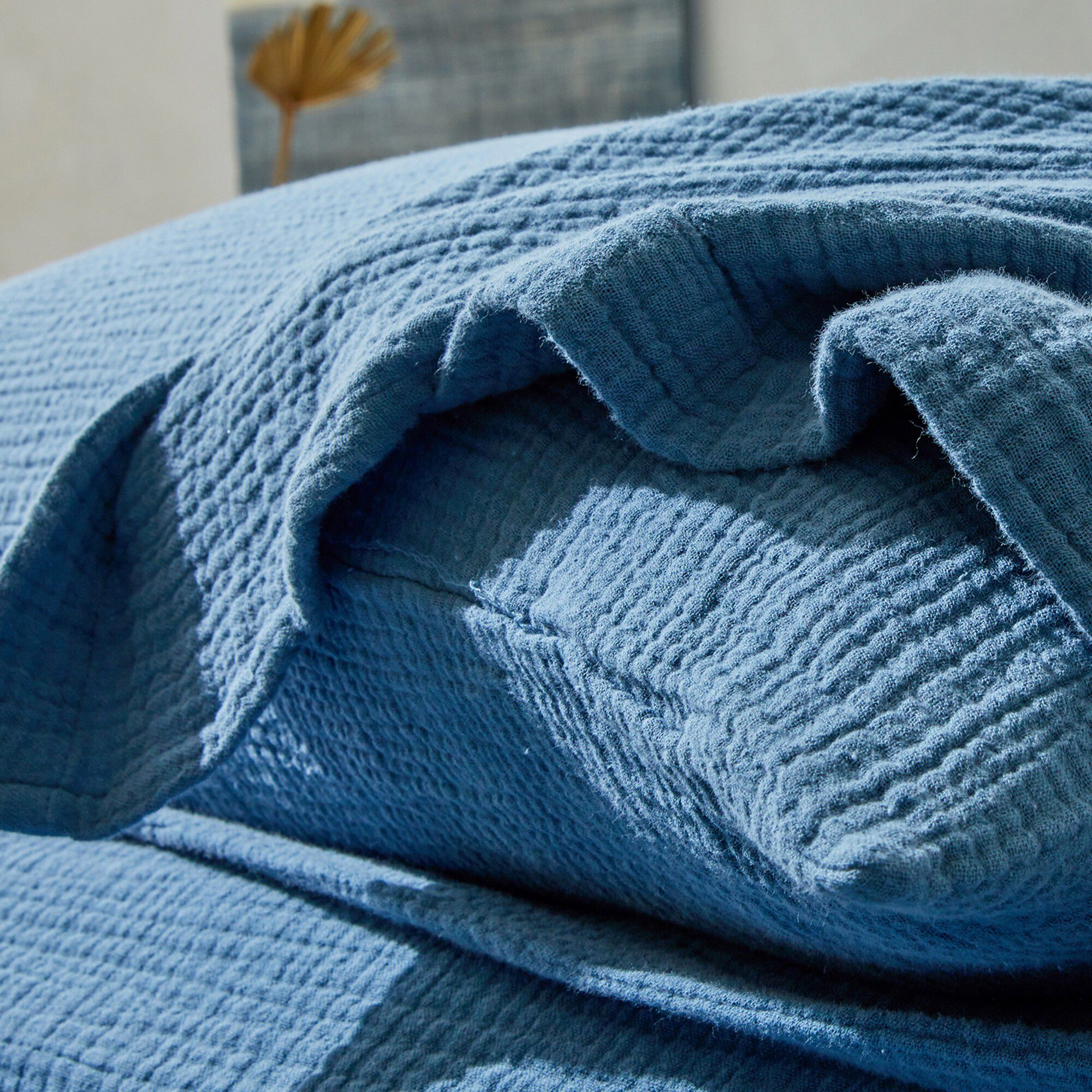 Linge de lit uni en triple gaze de coton