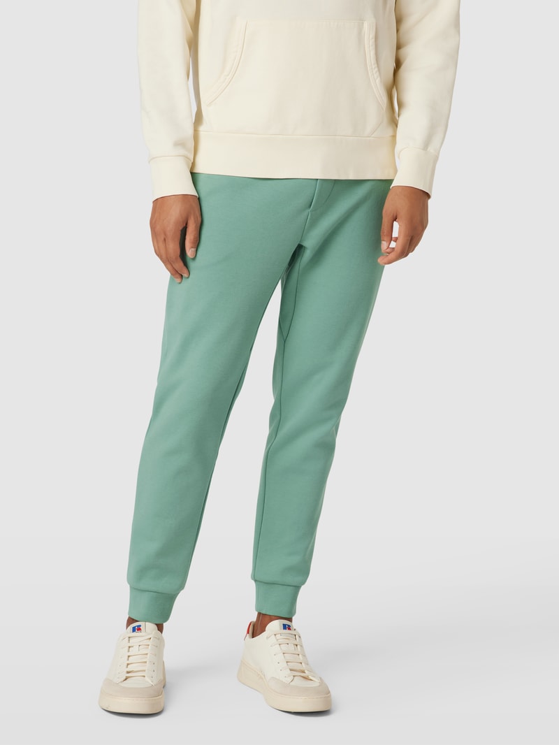 Sweatpants mit elastischem Bund Modell 'ATHLETIC' in grün