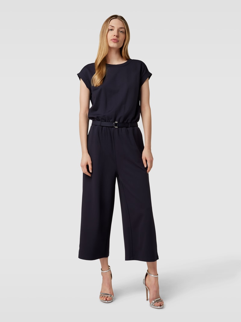 Jumpsuit mit Gürtel in marineblau