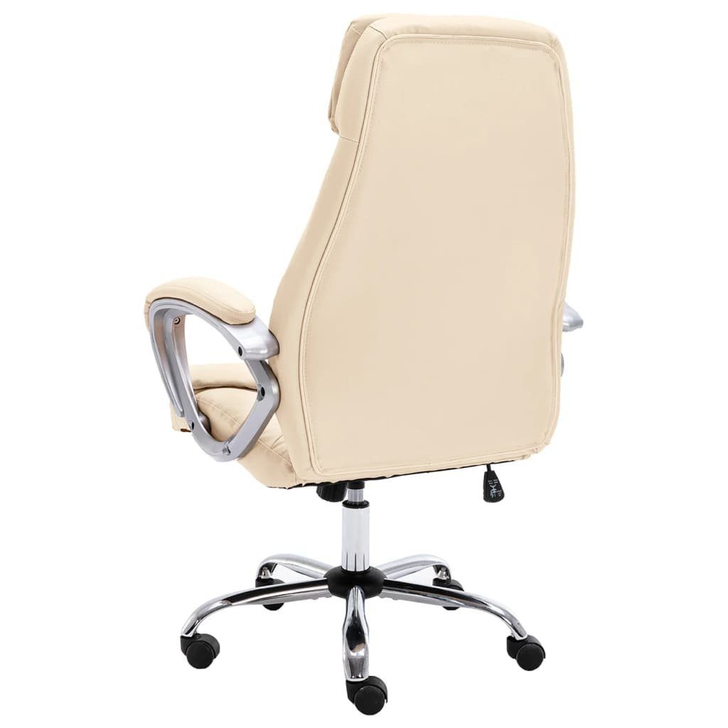 vidaXL Bürostuhl Bürostuhl Creme Echtleder (1 St)