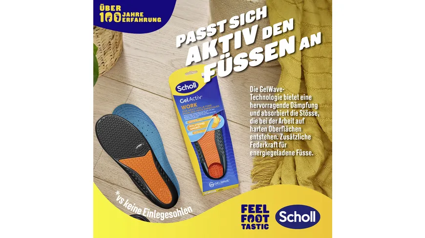 Scholl GelActiv Einlegesohlen WORK Größe L 40-46