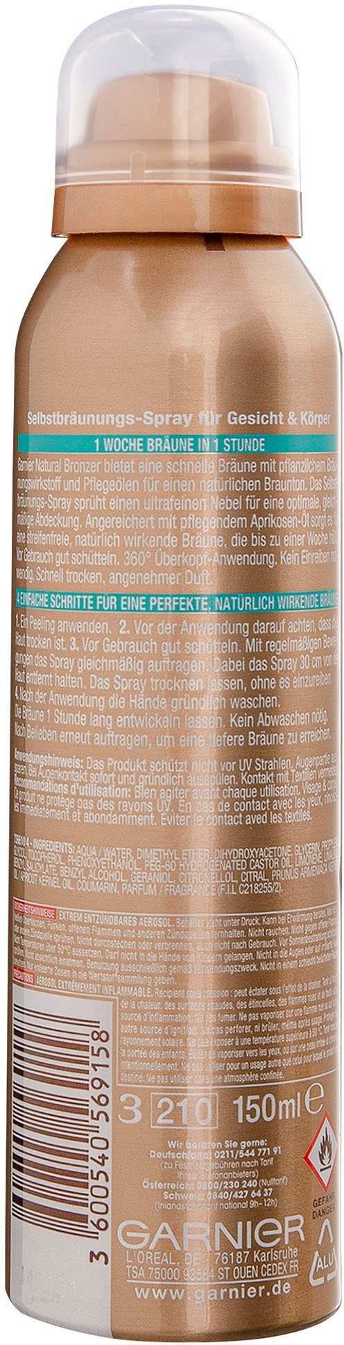 GARNIER Selbstbräunungsspray Ambre Solaire Natural Bronzer