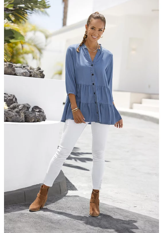 Jeansbluse