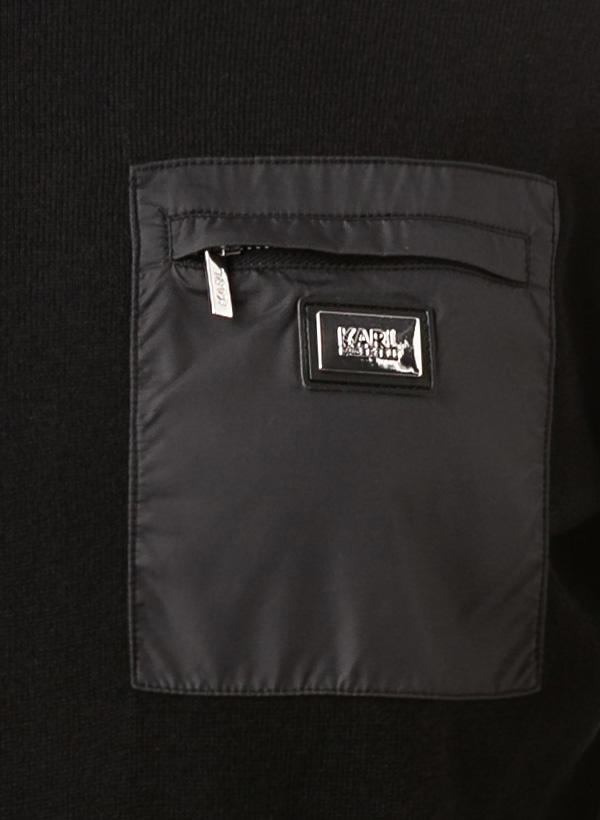 KARL LAGERFELD, Pullover, Wolle, schwarz