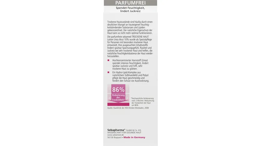 Sebamed Trockene Haut parfumfreie Urea10% Lotion 200ml 200 ml