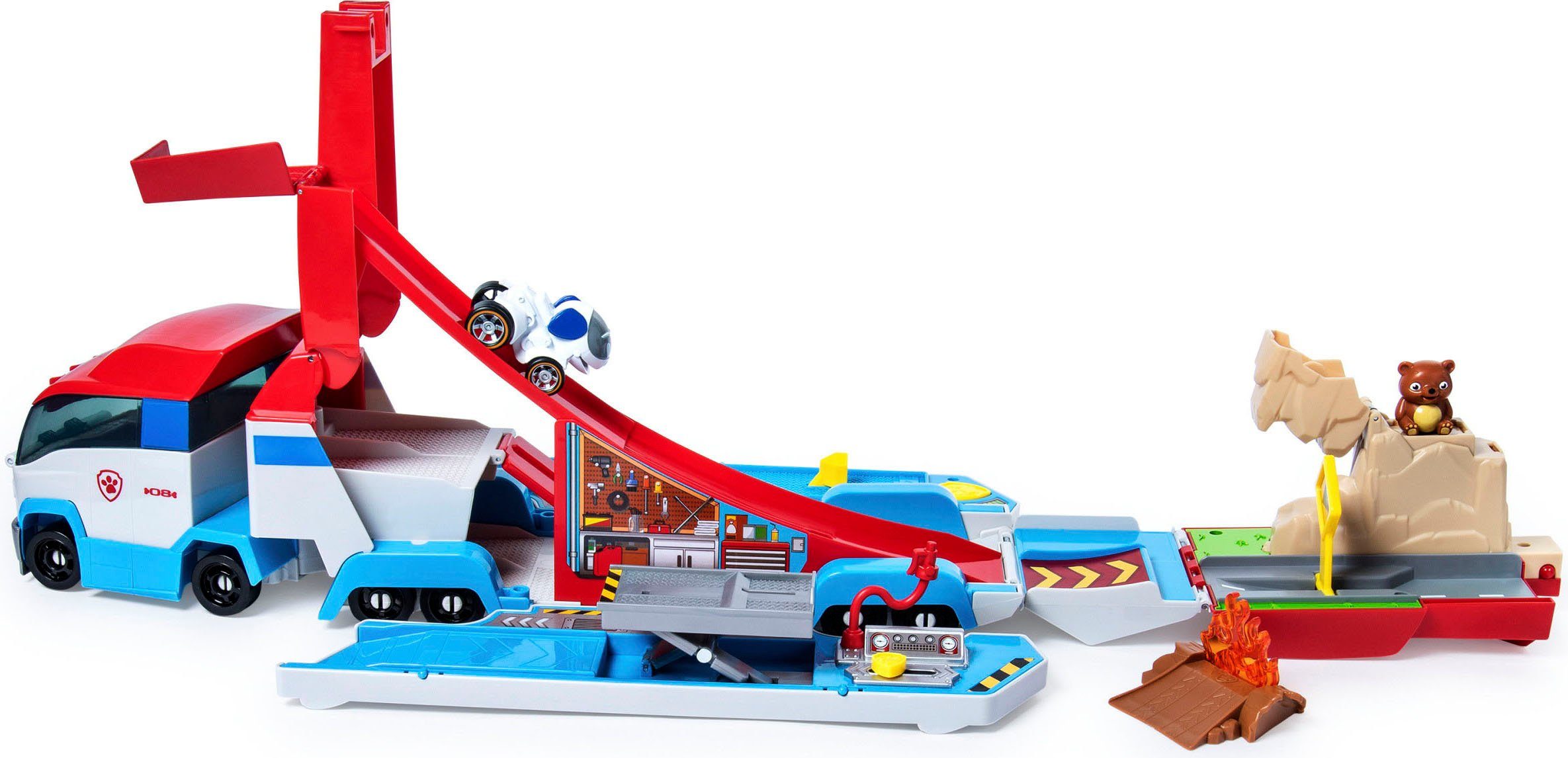 Spin Master Spielzeug-Auto PAW Patrol, True Metal Launch'N Haul PAW Patroller mit Robodog, für True Metal Metall-Fahrzeuge
