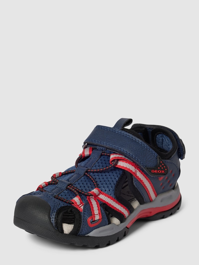 Sandalen mit Kontrastbesatz Modell 'J BOREALIS BOY' in marineblau