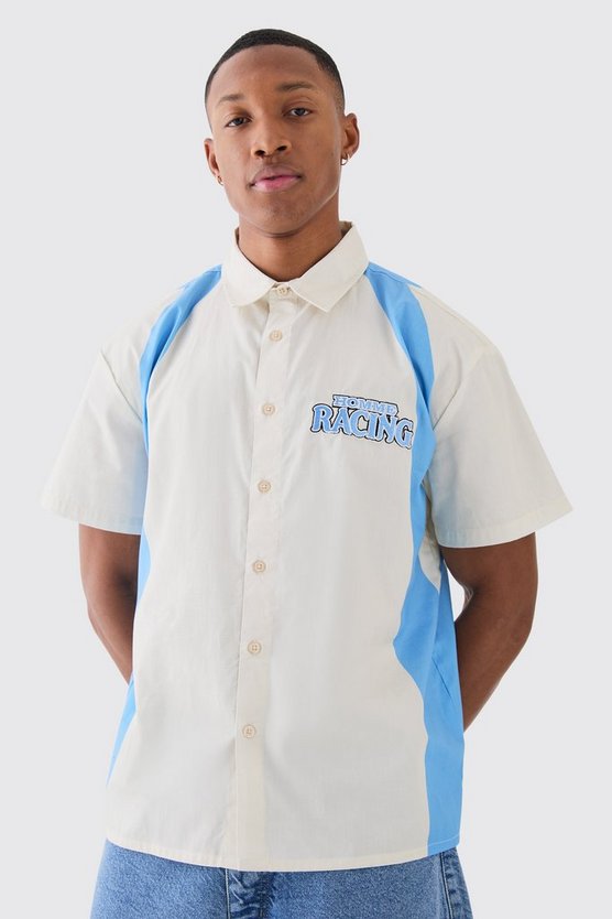 Short Sleeve Boxy Varsity Shirt