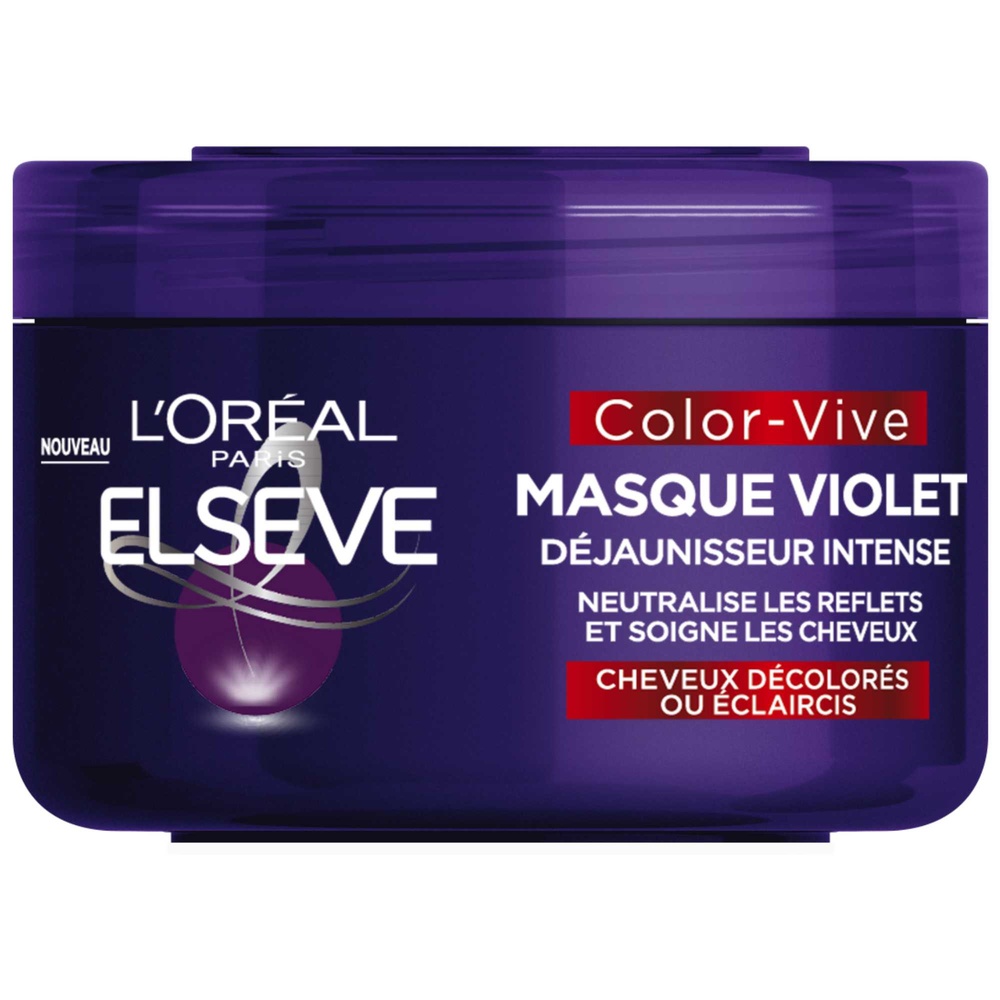 L'Oréal Paris Elseve Color-Vive Masque Violet Déjaunisseur Intense pourcheveux décolorés ou éclaircis
