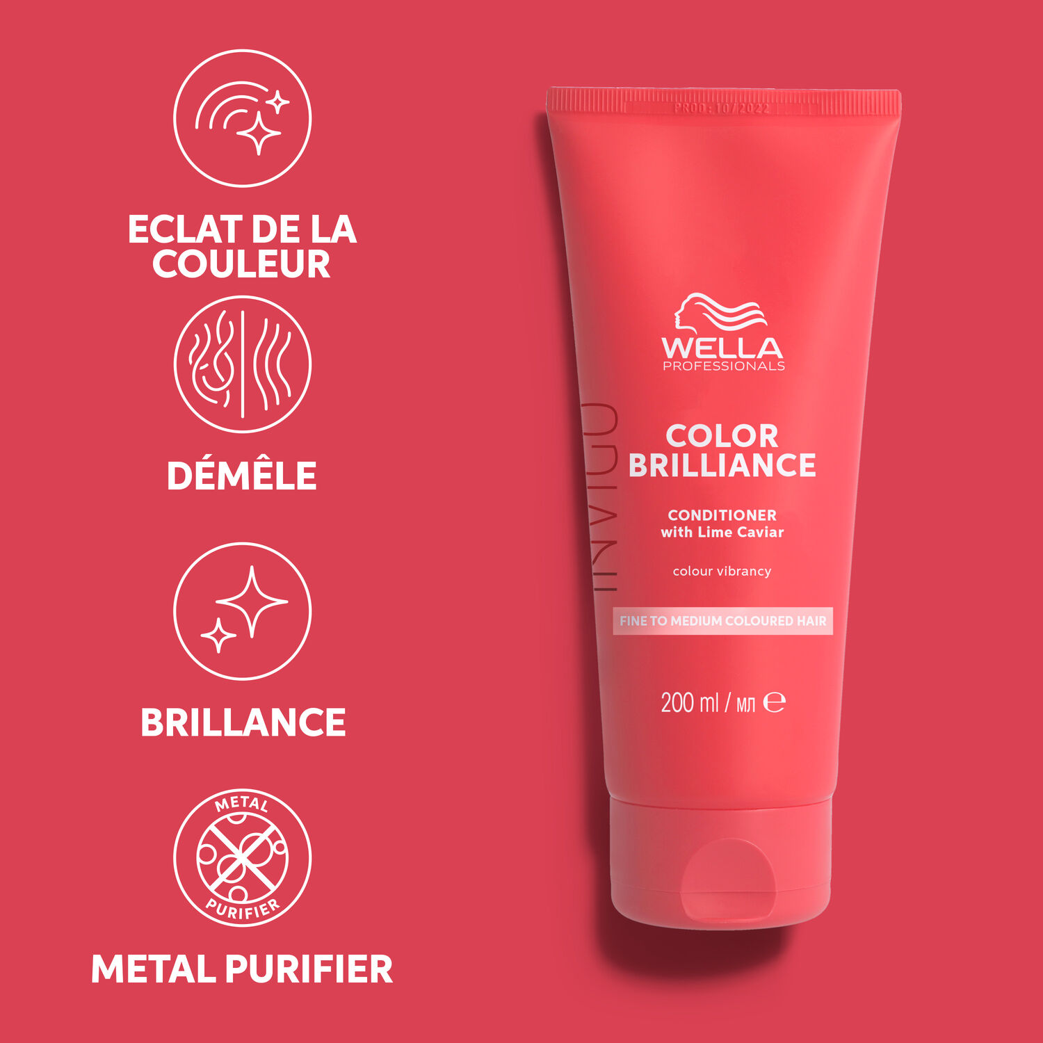 Wella Color Brilliance Après-shampoing pour cheveux colorés fins à moyens