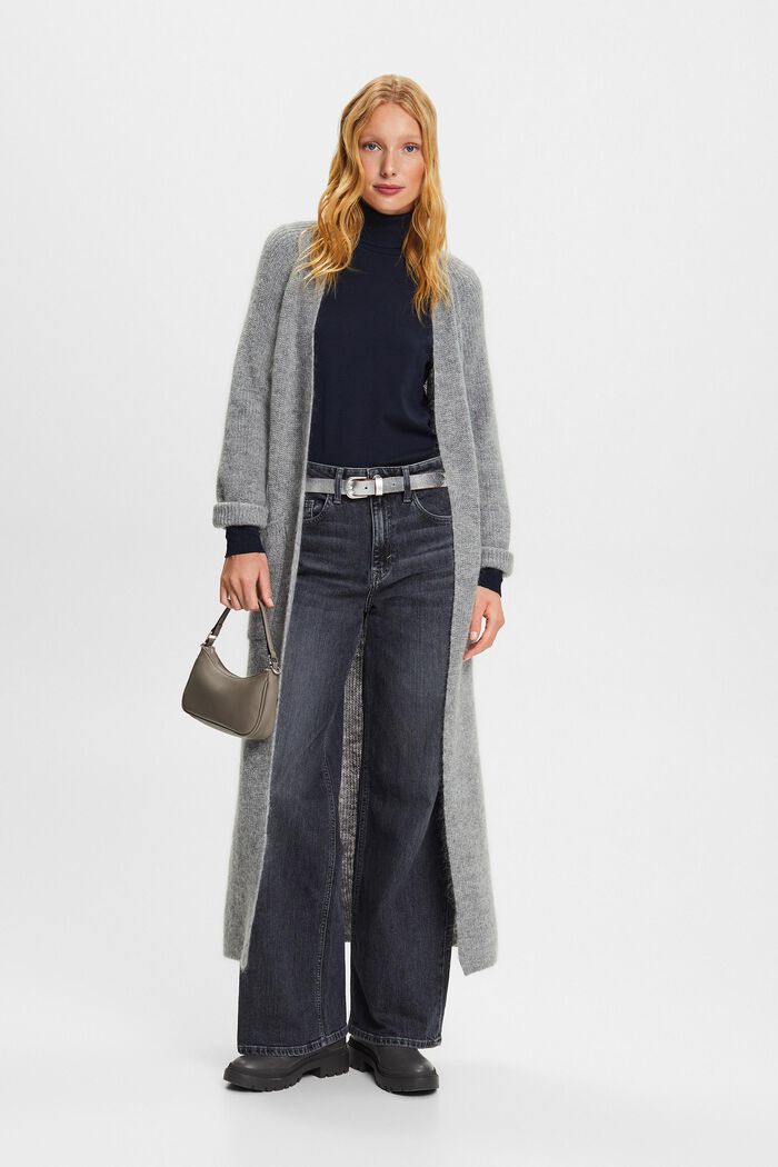 Wickel-Cardigan mit Bouclé-Struktur