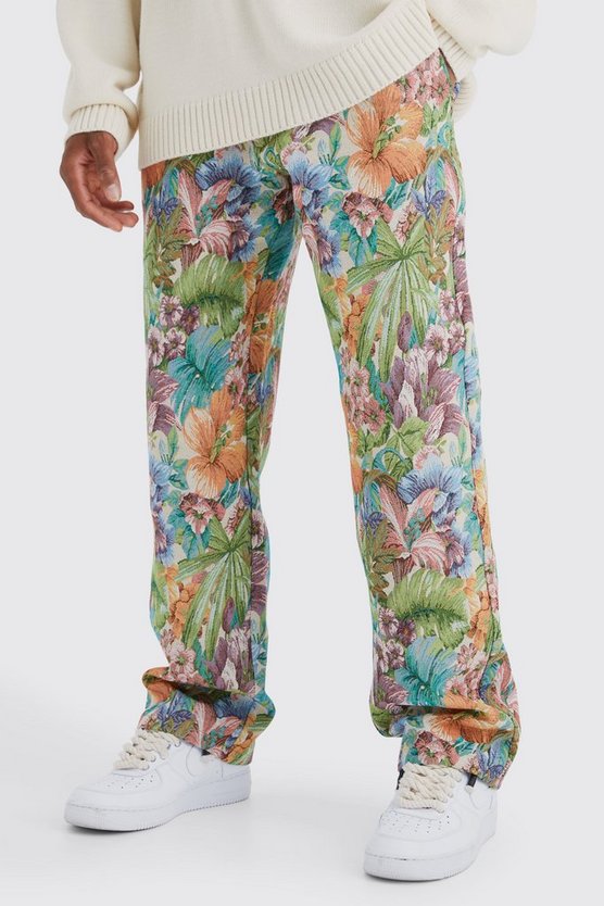 Florale Hose mit festem Bund