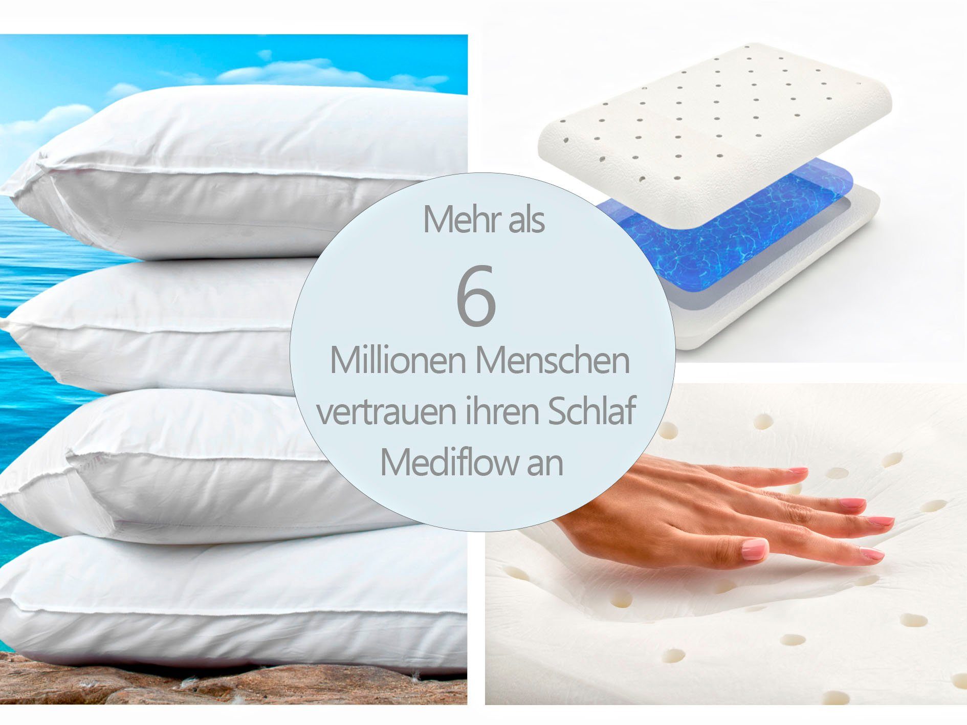 Mediflow Wasserkissen Mediflow Original Visco-Gelschaum-Wasserkissen, 1-tlg.