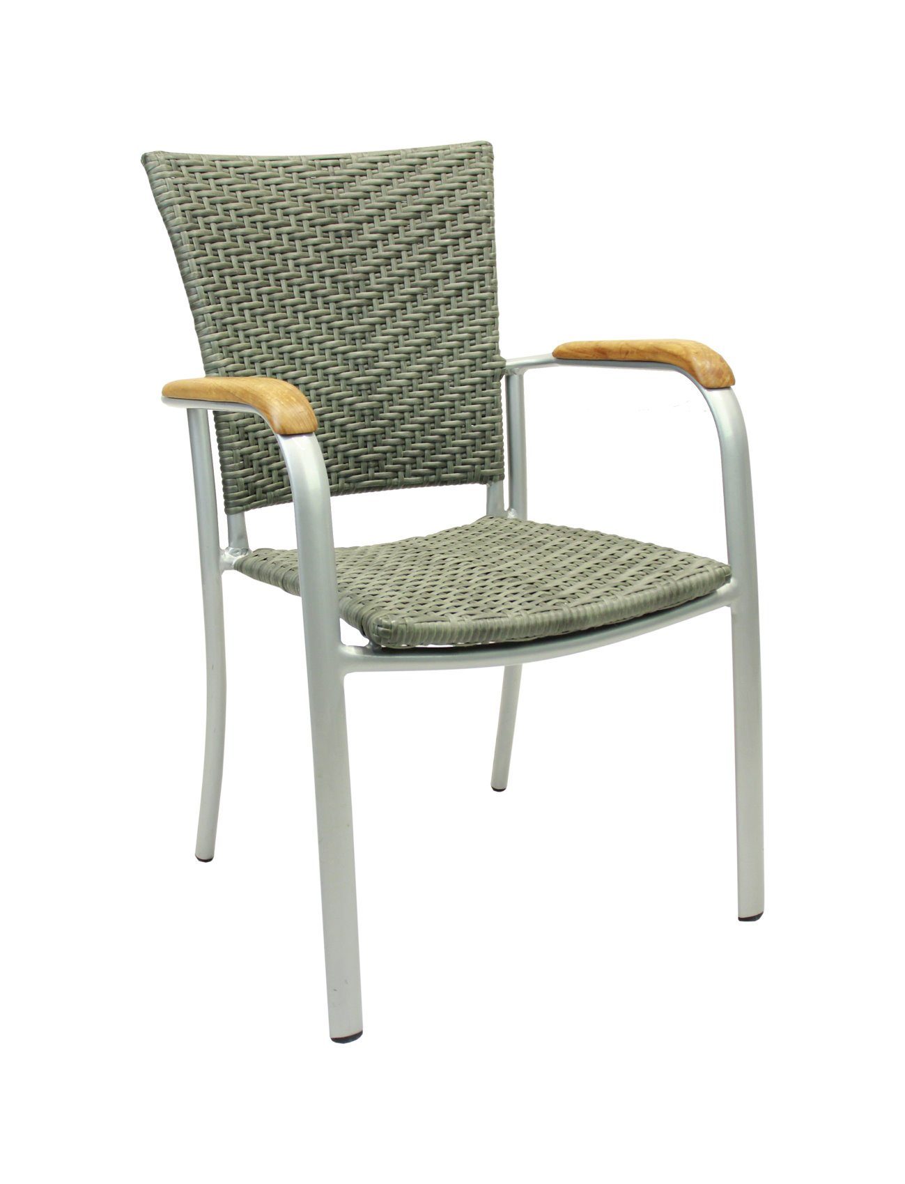 Konway Stapelstuhl ARUBA (4 St), 4x KONWAY® ARUBA Stapelsessel Quarz Premium Polyrattan Sessel
