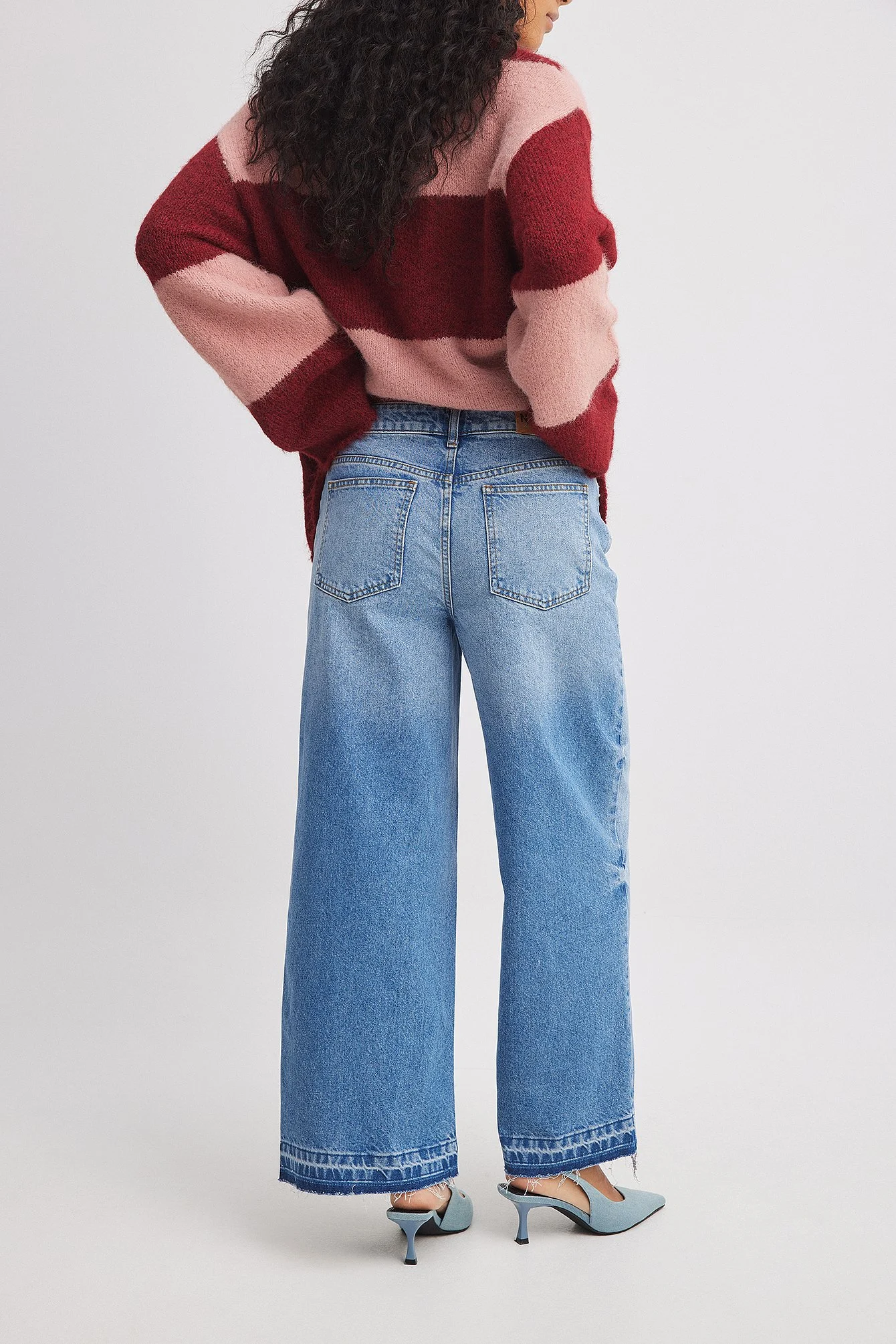 Weite Crop-Jeans