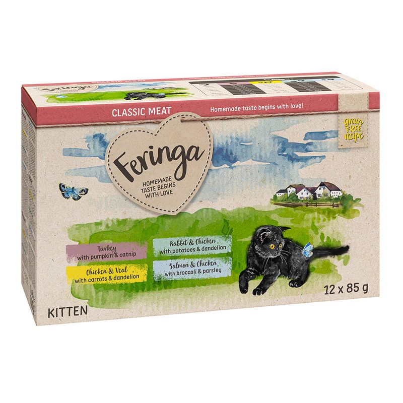 Feringa Classic Meat Menü Kitten Pouches 12 x 85 g