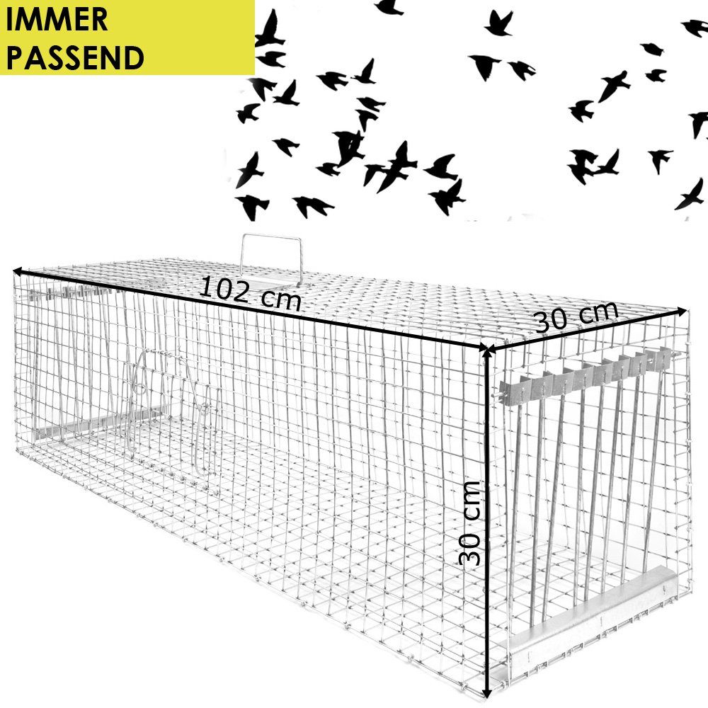 Petigi Lebendfalle Lebendfalle Vogelfalle Falle Vogel Vögel Umsiedlung 102 x 30 x 30 cm