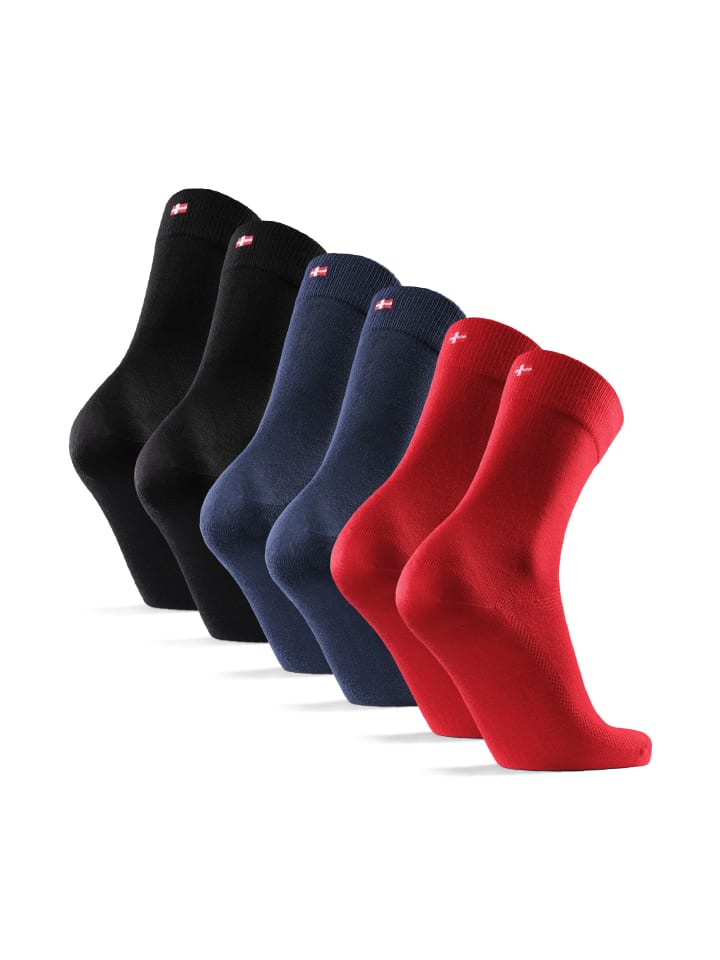 DANISH ENDURANCE Socken Bamboo Business in red/black/navy günstig kaufen