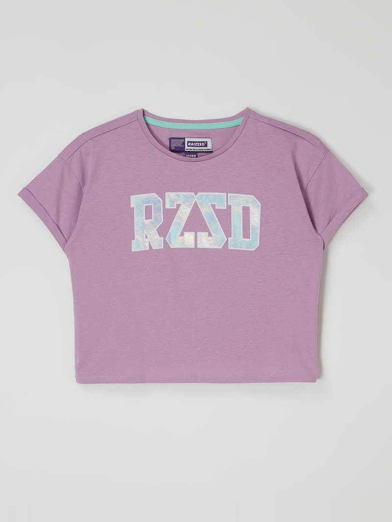Boxy Fit T-Shirt aus Baumwolle Modell 'Charlotte' in flieder