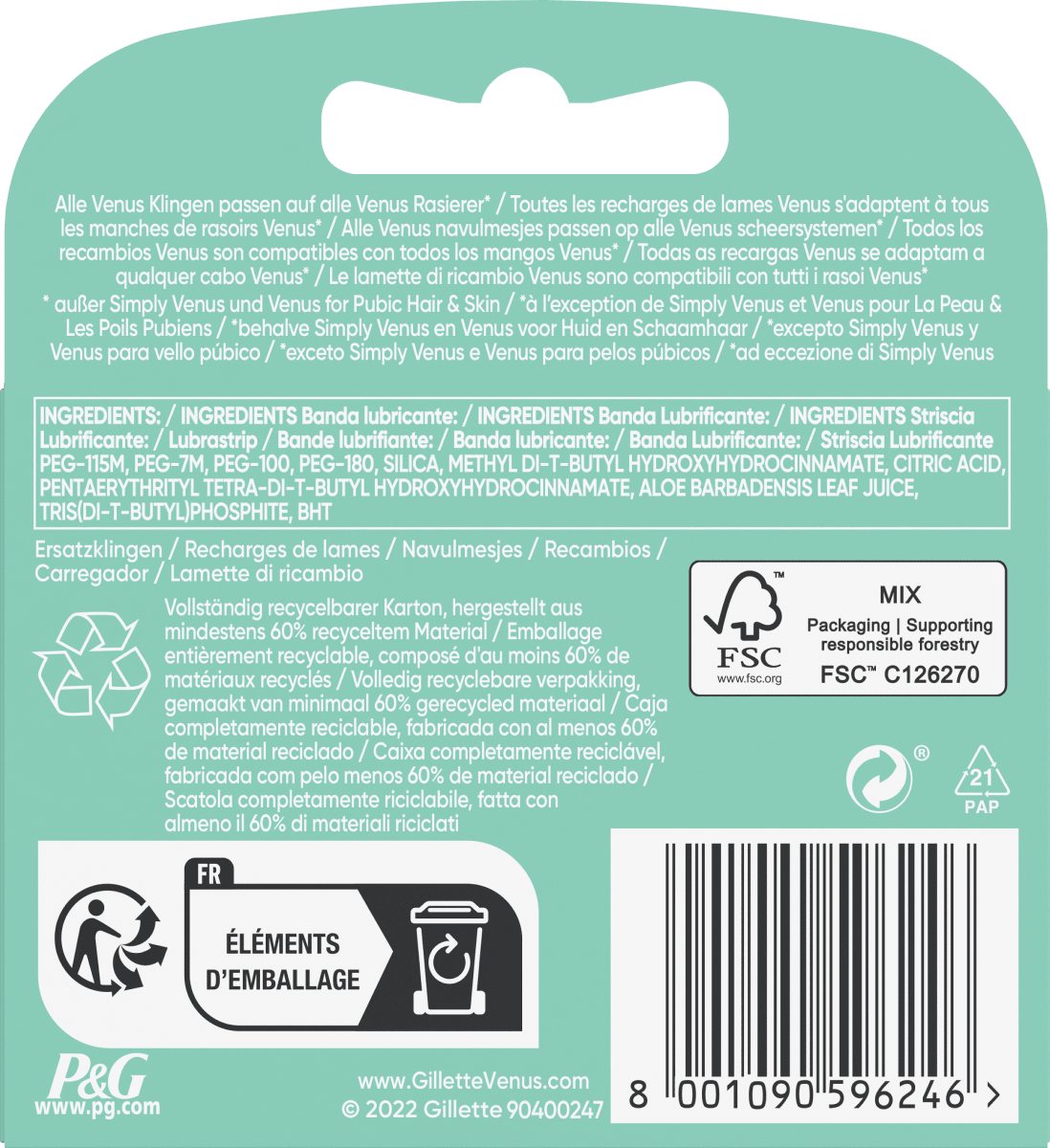Rasiererklingen, Deluxe Smooth Sensitive Rosegold, 4 St
