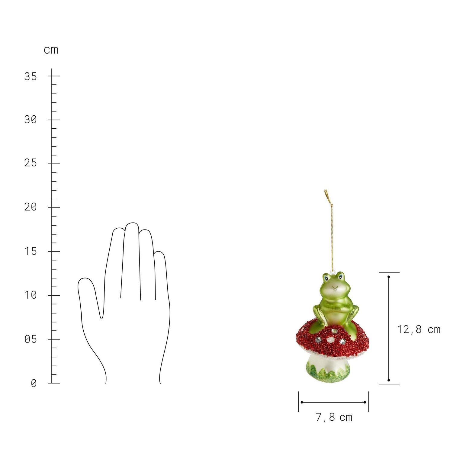 HANG ON Anhänger Frosch auf Pilz
