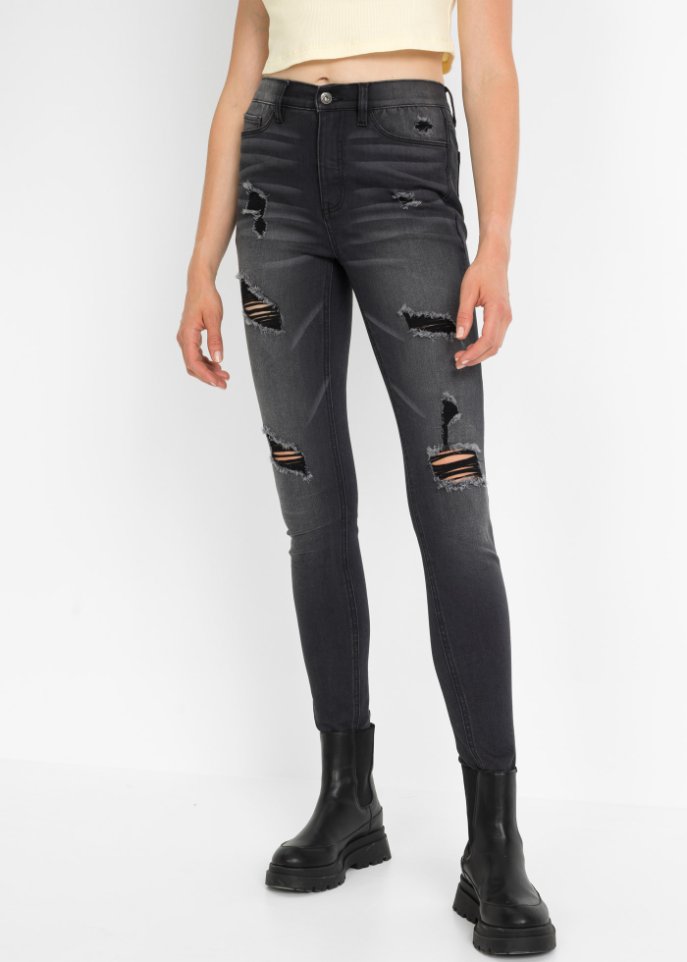 Skinny-Jeans mit Destroy-Effekten