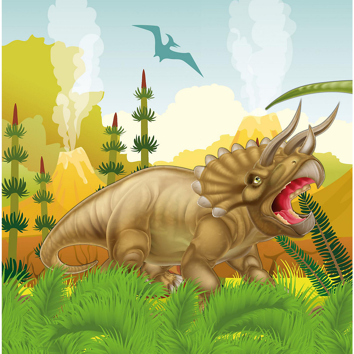 Servietten Dinosaurier, 33 cm, 20 Stück