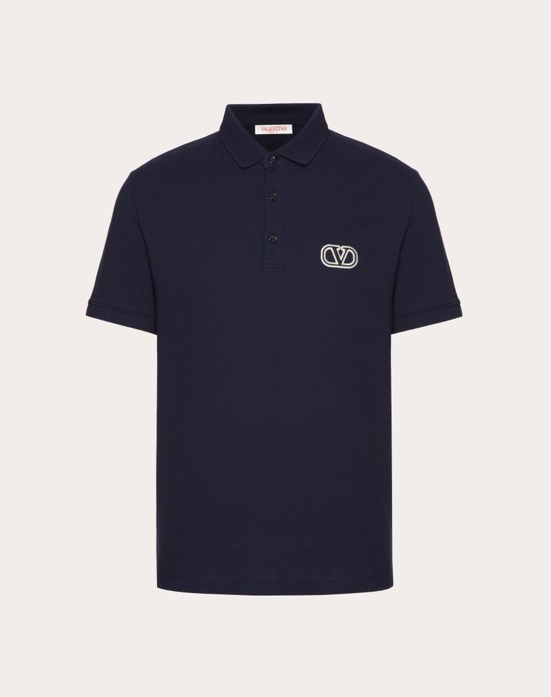 Polo de algodão piqué com patch exclusivo Vlogo